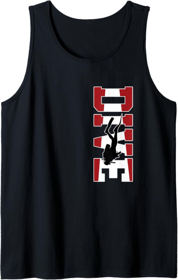 Scuba Diving Flag - DIVE Ocean Scuba Diver Gift Tank Top - Image 2
